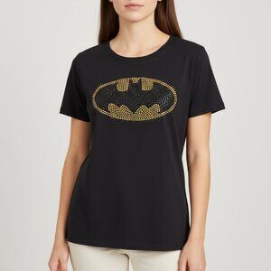 Batman Black and Gold Stud Vintage 90's DC Comics Shirt Size XXL